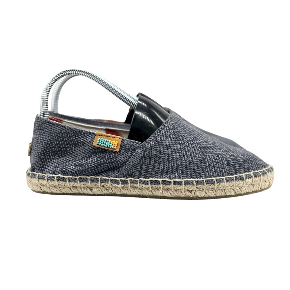 Ubuntu Life Women Grey Textured Canvas Espadrille Slip On Shoes Size 7.5W